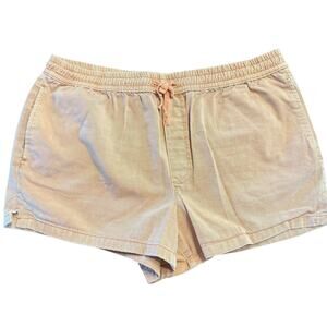 Gap Womens salmon canvas elastic waist shorts, pockets, Size XL